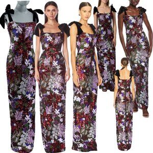🆕 BRONX & BANCO 🧿 NWOT Dahlia Maxi Dress, Purple Multi Floral - Sz S US 4